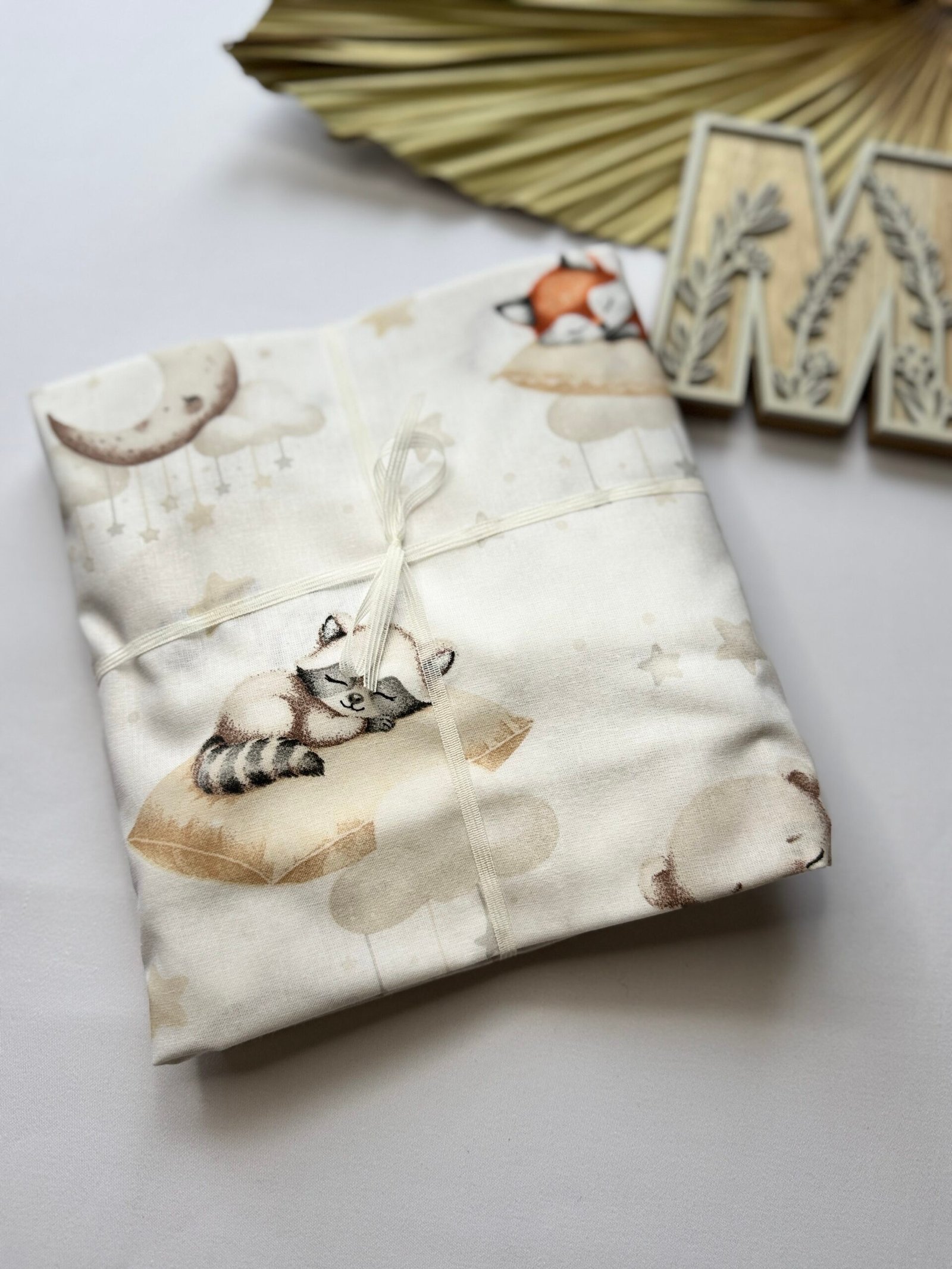 IMG_0915 paklodė miegelis, su gyvunėlių motyvais, šviesių spalvų