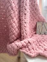 pelenų rožės spalvos puffy pledukas kūdikiams ir vaikams