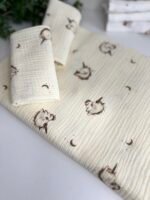 muslino rinkinys Vienaragis, pledukas ir du tokio pačio rašto merliukai