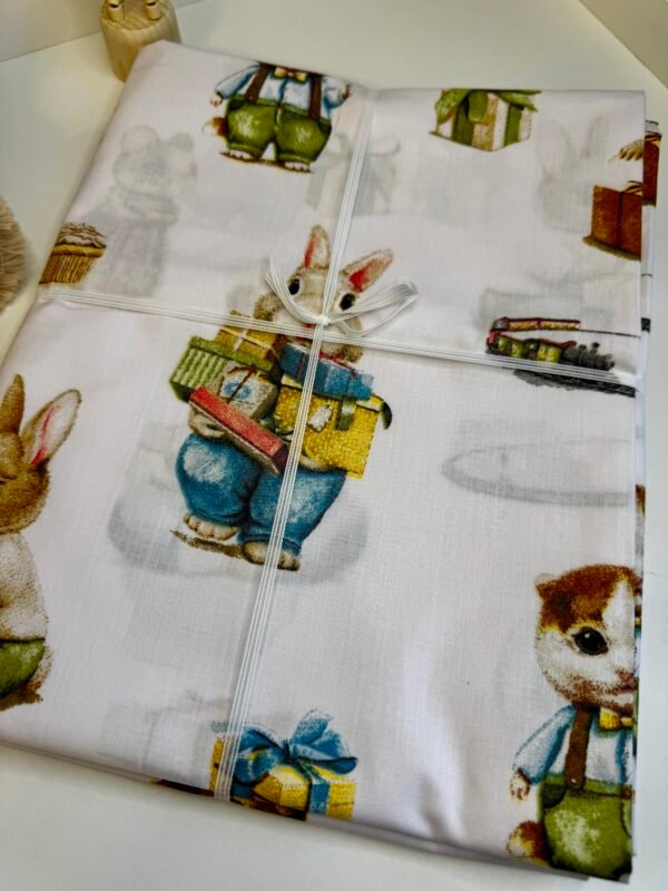 Patalynės užvalkalai Dovanėlės, su miško žvėrelių motyvais